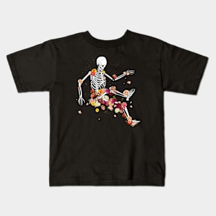 Vintage Flower Skeleton by Tobe Fonseca Kids T-Shirt